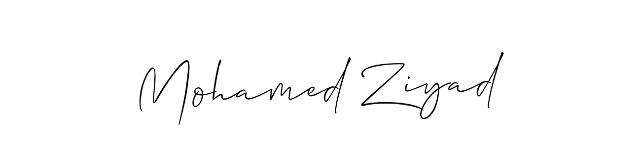 Create a beautiful signature design for name Mohamed Ziyad. With this signature (Allison_Script) fonts, you can make a handwritten signature for free. Mohamed Ziyad signature style 2 images and pictures png