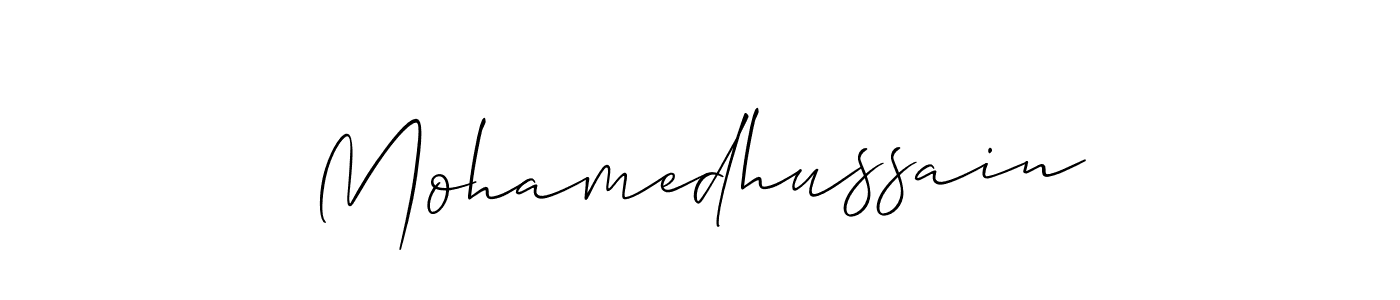 It looks lik you need a new signature style for name Mohamedhussain. Design unique handwritten (Allison_Script) signature with our free signature maker in just a few clicks. Mohamedhussain signature style 2 images and pictures png