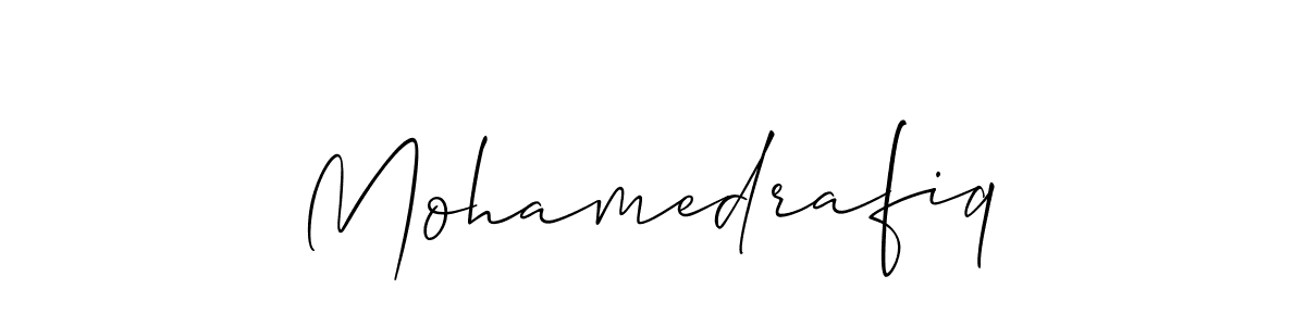 Design your own signature with our free online signature maker. With this signature software, you can create a handwritten (Allison_Script) signature for name Mohamedrafiq. Mohamedrafiq signature style 2 images and pictures png