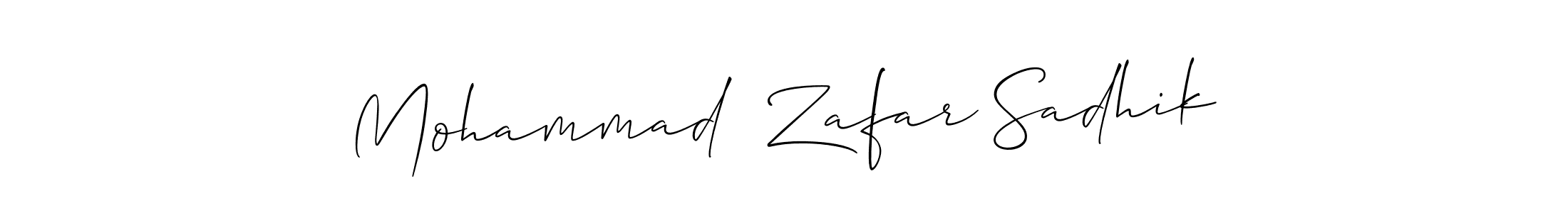 Also we have Mohammad  Zafar Sadhik name is the best signature style. Create professional handwritten signature collection using Allison_Script autograph style. Mohammad  Zafar Sadhik signature style 2 images and pictures png