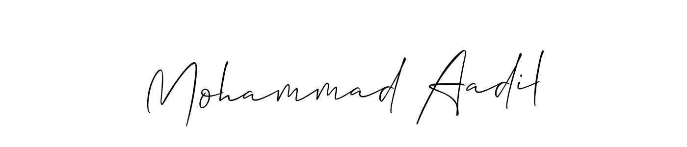 It looks lik you need a new signature style for name Mohammad Aadil. Design unique handwritten (Allison_Script) signature with our free signature maker in just a few clicks. Mohammad Aadil signature style 2 images and pictures png