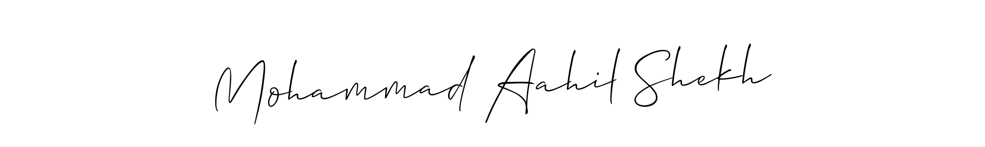 You should practise on your own different ways (Allison_Script) to write your name (Mohammad Aahil Shekh) in signature. don't let someone else do it for you. Mohammad Aahil Shekh signature style 2 images and pictures png
