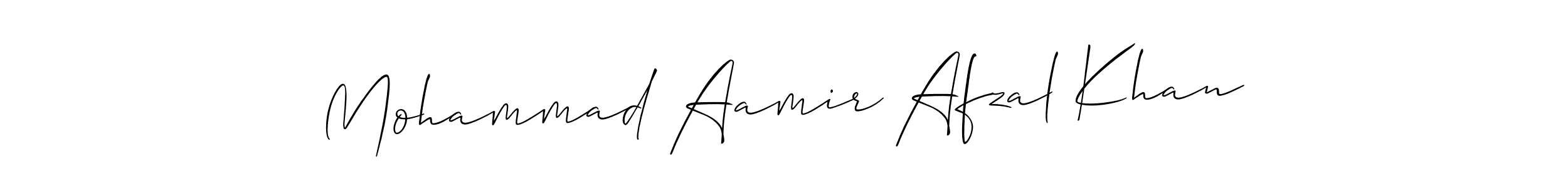 Design your own signature with our free online signature maker. With this signature software, you can create a handwritten (Allison_Script) signature for name Mohammad Aamir Afzal Khan. Mohammad Aamir Afzal Khan signature style 2 images and pictures png