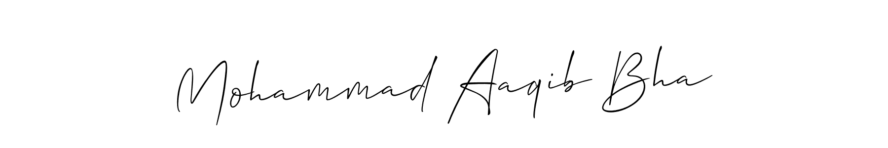 How to Draw Mohammad Aaqib Bha signature style? Allison_Script is a latest design signature styles for name Mohammad Aaqib Bha. Mohammad Aaqib Bha signature style 2 images and pictures png