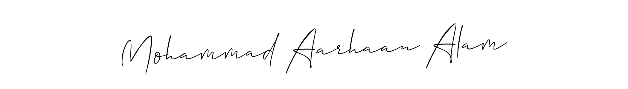 Also You can easily find your signature by using the search form. We will create Mohammad Aarhaan Alam name handwritten signature images for you free of cost using Allison_Script sign style. Mohammad Aarhaan Alam signature style 2 images and pictures png