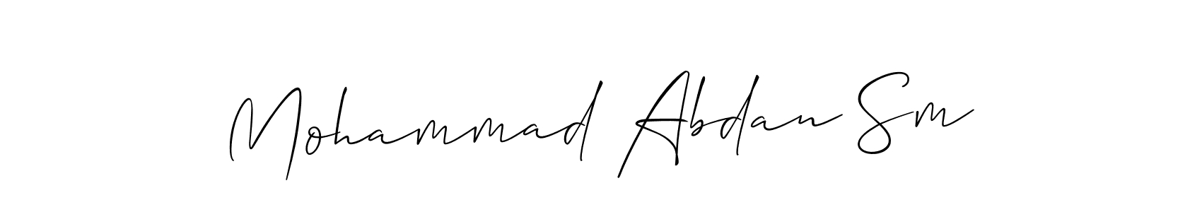 This is the best signature style for the Mohammad Abdan Sm name. Also you like these signature font (Allison_Script). Mix name signature. Mohammad Abdan Sm signature style 2 images and pictures png