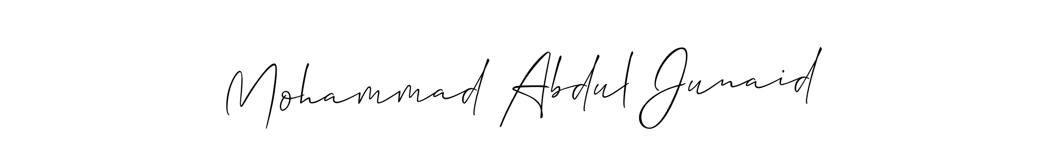 Make a beautiful signature design for name Mohammad Abdul Junaid. With this signature (Allison_Script) style, you can create a handwritten signature for free. Mohammad Abdul Junaid signature style 2 images and pictures png