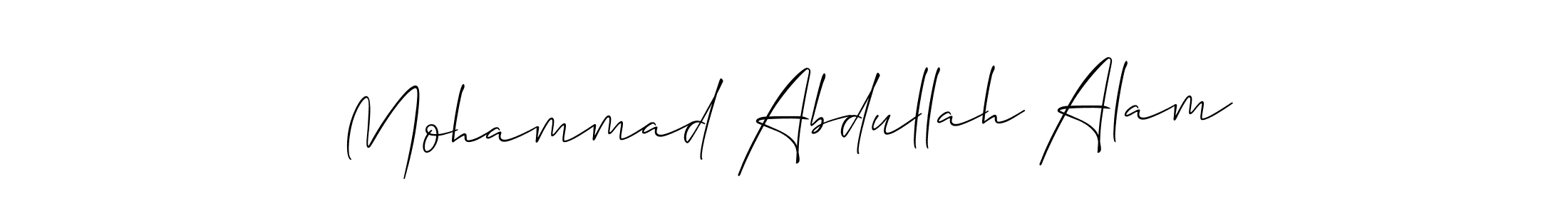 You should practise on your own different ways (Allison_Script) to write your name (Mohammad Abdullah Alam) in signature. don't let someone else do it for you. Mohammad Abdullah Alam signature style 2 images and pictures png