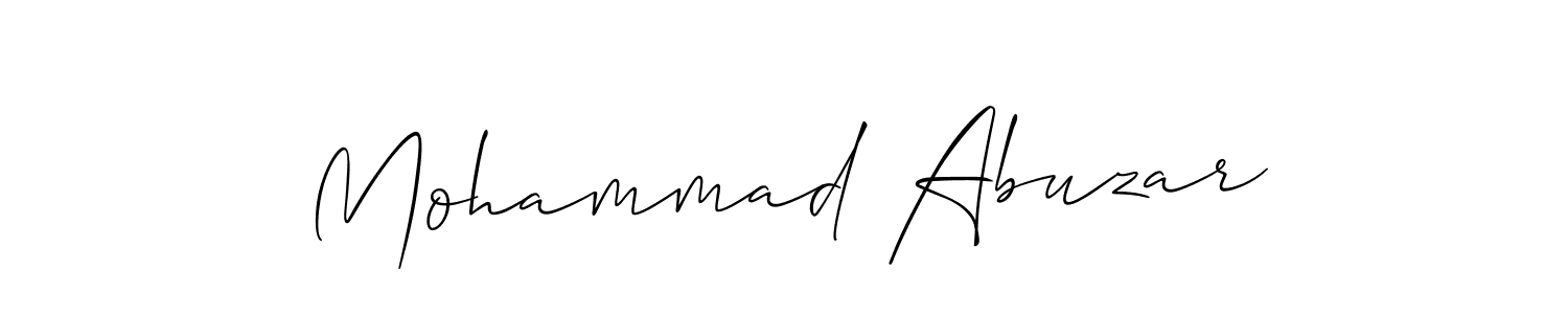 This is the best signature style for the Mohammad Abuzar name. Also you like these signature font (Allison_Script). Mix name signature. Mohammad Abuzar signature style 2 images and pictures png