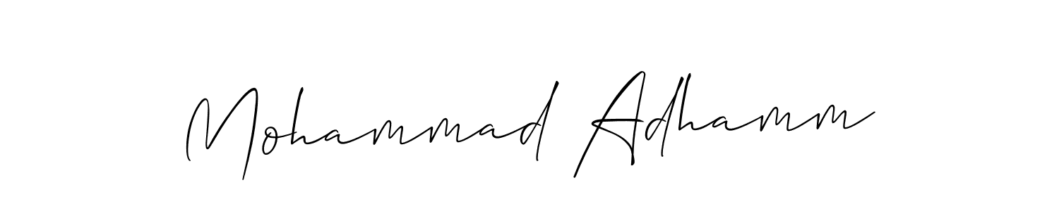 Also You can easily find your signature by using the search form. We will create Mohammad Adhamm name handwritten signature images for you free of cost using Allison_Script sign style. Mohammad Adhamm signature style 2 images and pictures png