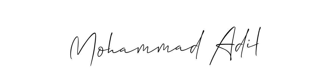 Use a signature maker to create a handwritten signature online. With this signature software, you can design (Allison_Script) your own signature for name Mohammad Adil. Mohammad Adil signature style 2 images and pictures png