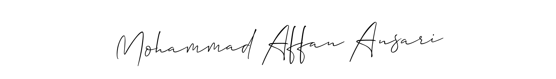 Also we have Mohammad Affan Ansari name is the best signature style. Create professional handwritten signature collection using Allison_Script autograph style. Mohammad Affan Ansari signature style 2 images and pictures png
