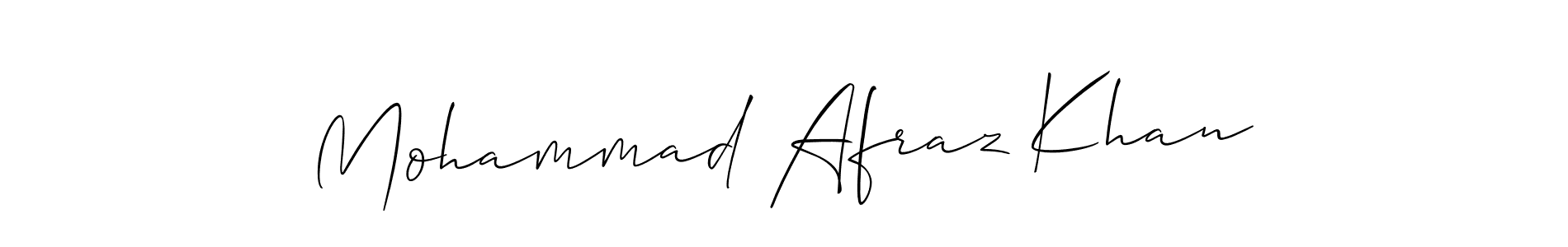 Also we have Mohammad Afraz Khan name is the best signature style. Create professional handwritten signature collection using Allison_Script autograph style. Mohammad Afraz Khan signature style 2 images and pictures png