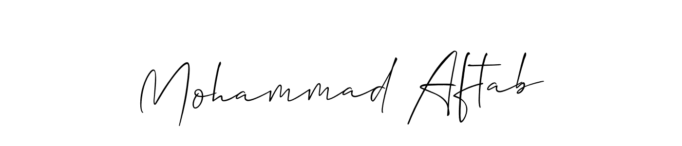 Also we have Mohammad Aftab name is the best signature style. Create professional handwritten signature collection using Allison_Script autograph style. Mohammad Aftab signature style 2 images and pictures png