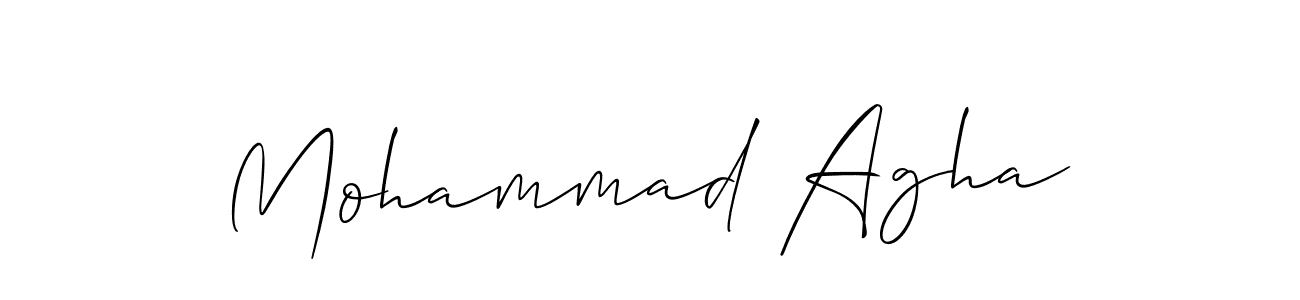 Mohammad Agha stylish signature style. Best Handwritten Sign (Allison_Script) for my name. Handwritten Signature Collection Ideas for my name Mohammad Agha. Mohammad Agha signature style 2 images and pictures png