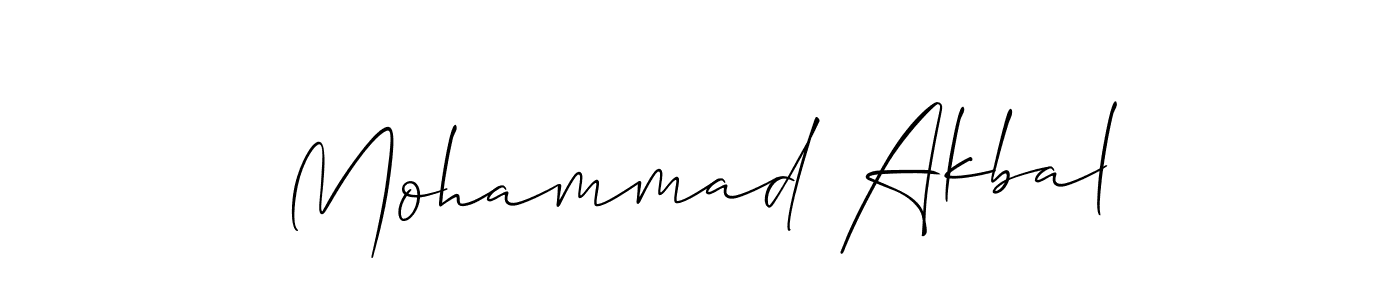 Make a beautiful signature design for name Mohammad Akbal. With this signature (Allison_Script) style, you can create a handwritten signature for free. Mohammad Akbal signature style 2 images and pictures png