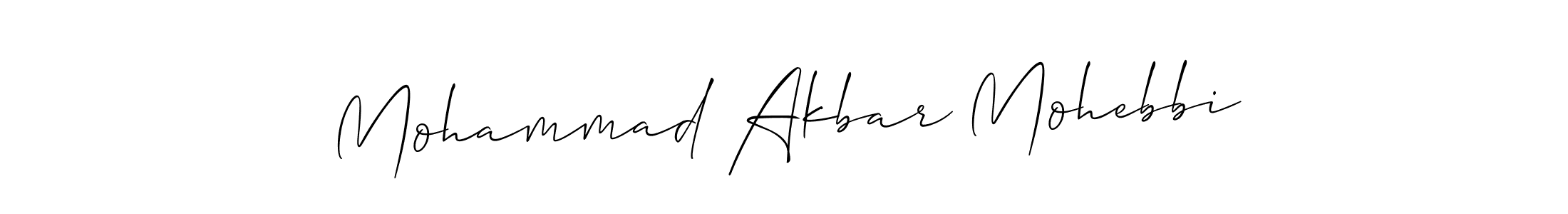 Mohammad Akbar Mohebbi stylish signature style. Best Handwritten Sign (Allison_Script) for my name. Handwritten Signature Collection Ideas for my name Mohammad Akbar Mohebbi. Mohammad Akbar Mohebbi signature style 2 images and pictures png