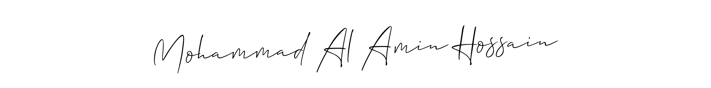 How to make Mohammad Al Amin Hossain name signature. Use Allison_Script style for creating short signs online. This is the latest handwritten sign. Mohammad Al Amin Hossain signature style 2 images and pictures png