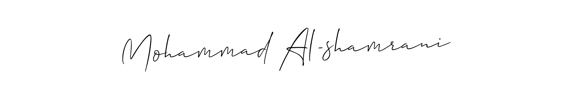 The best way (Allison_Script) to make a short signature is to pick only two or three words in your name. The name Mohammad Al-shamrani include a total of six letters. For converting this name. Mohammad Al-shamrani signature style 2 images and pictures png