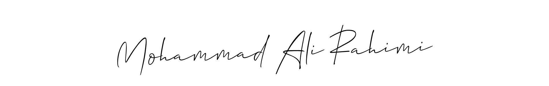 It looks lik you need a new signature style for name Mohammad Ali Rahimi. Design unique handwritten (Allison_Script) signature with our free signature maker in just a few clicks. Mohammad Ali Rahimi signature style 2 images and pictures png