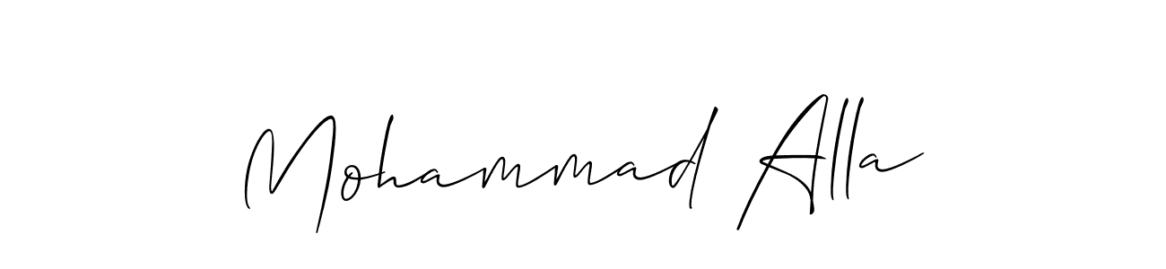 Similarly Allison_Script is the best handwritten signature design. Signature creator online .You can use it as an online autograph creator for name Mohammad Alla. Mohammad Alla signature style 2 images and pictures png