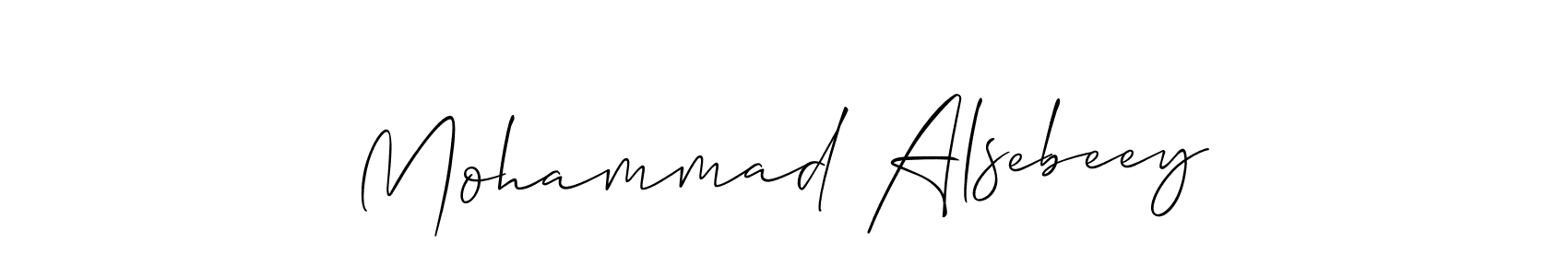 Also we have Mohammad Alsebeey name is the best signature style. Create professional handwritten signature collection using Allison_Script autograph style. Mohammad Alsebeey signature style 2 images and pictures png