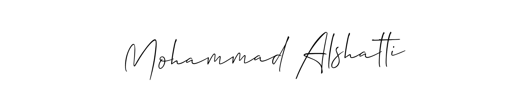 Also You can easily find your signature by using the search form. We will create Mohammad Alshatti name handwritten signature images for you free of cost using Allison_Script sign style. Mohammad Alshatti signature style 2 images and pictures png