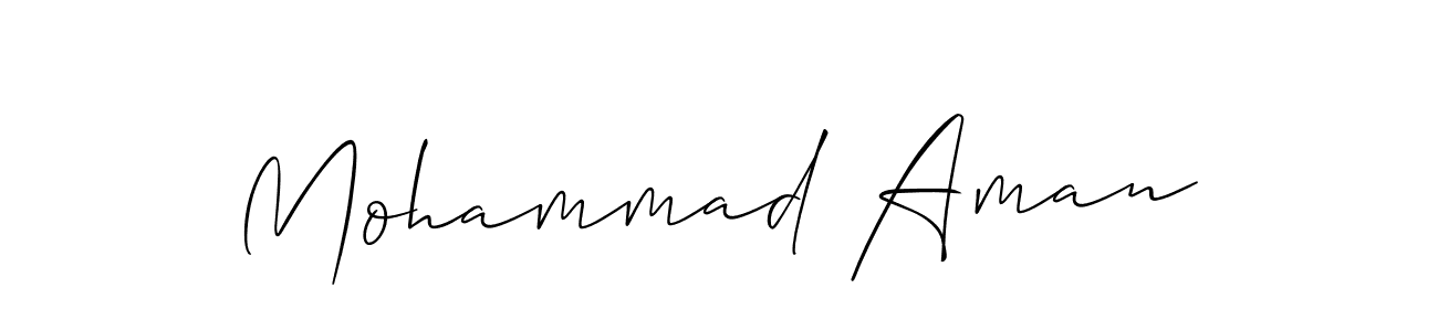 How to make Mohammad Aman signature? Allison_Script is a professional autograph style. Create handwritten signature for Mohammad Aman name. Mohammad Aman signature style 2 images and pictures png