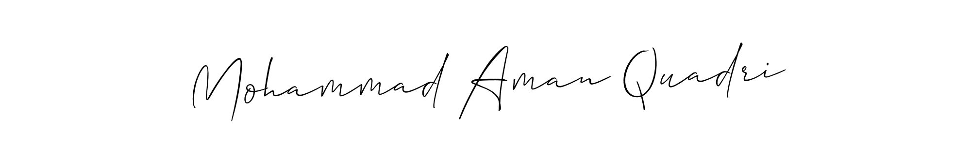 The best way (Allison_Script) to make a short signature is to pick only two or three words in your name. The name Mohammad Aman Quadri include a total of six letters. For converting this name. Mohammad Aman Quadri signature style 2 images and pictures png