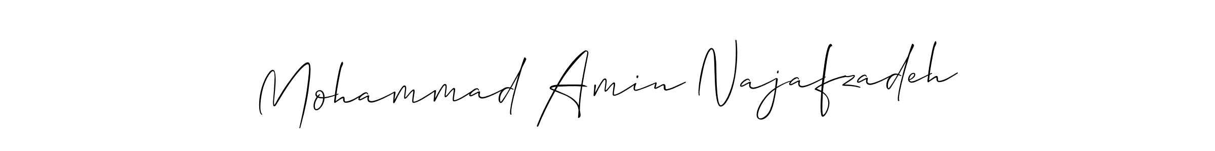 Use a signature maker to create a handwritten signature online. With this signature software, you can design (Allison_Script) your own signature for name Mohammad Amin Najafzadeh. Mohammad Amin Najafzadeh signature style 2 images and pictures png