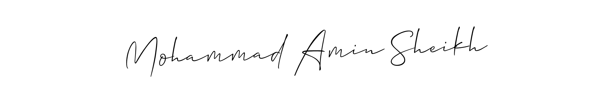 How to make Mohammad Amin Sheikh name signature. Use Allison_Script style for creating short signs online. This is the latest handwritten sign. Mohammad Amin Sheikh signature style 2 images and pictures png