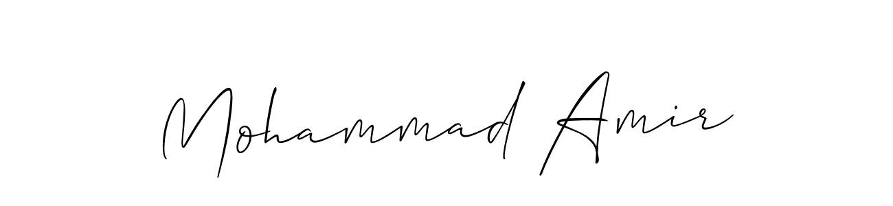 How to make Mohammad Amir name signature. Use Allison_Script style for creating short signs online. This is the latest handwritten sign. Mohammad Amir signature style 2 images and pictures png