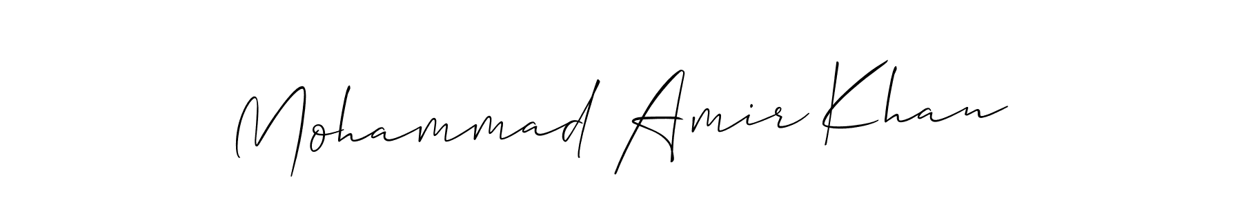 The best way (Allison_Script) to make a short signature is to pick only two or three words in your name. The name Mohammad Amir Khan include a total of six letters. For converting this name. Mohammad Amir Khan signature style 2 images and pictures png