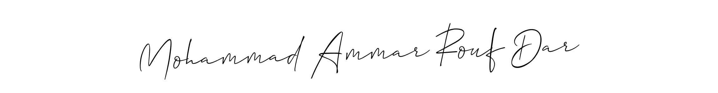 Also we have Mohammad Ammar Rouf Dar name is the best signature style. Create professional handwritten signature collection using Allison_Script autograph style. Mohammad Ammar Rouf Dar signature style 2 images and pictures png