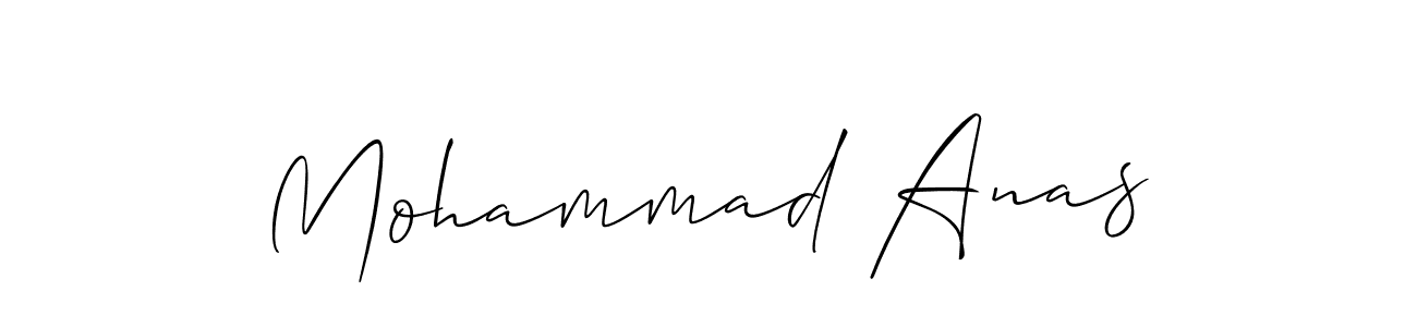 How to make Mohammad Anas name signature. Use Allison_Script style for creating short signs online. This is the latest handwritten sign. Mohammad Anas signature style 2 images and pictures png