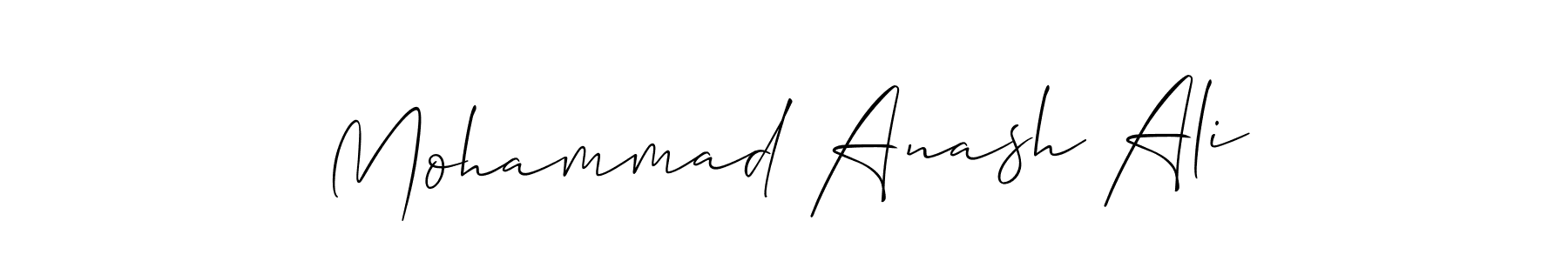 How to make Mohammad Anash Ali name signature. Use Allison_Script style for creating short signs online. This is the latest handwritten sign. Mohammad Anash Ali signature style 2 images and pictures png