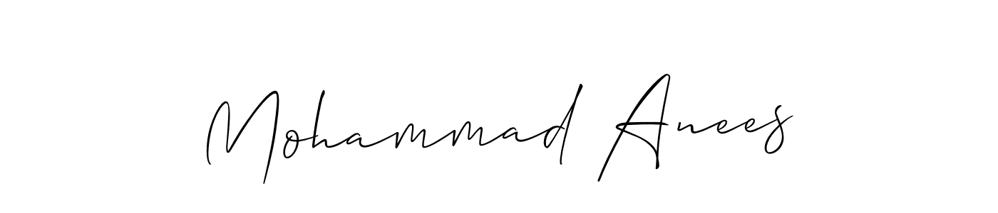 Also You can easily find your signature by using the search form. We will create Mohammad Anees name handwritten signature images for you free of cost using Allison_Script sign style. Mohammad Anees signature style 2 images and pictures png