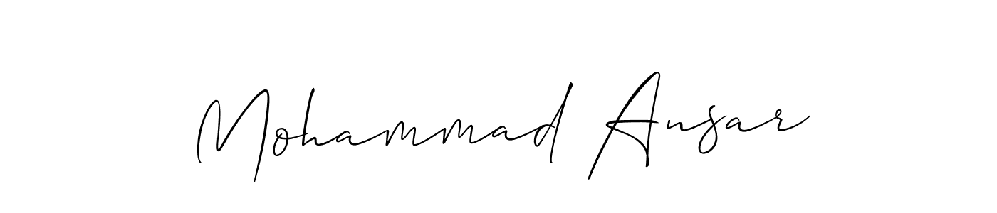 Use a signature maker to create a handwritten signature online. With this signature software, you can design (Allison_Script) your own signature for name Mohammad Ansar. Mohammad Ansar signature style 2 images and pictures png