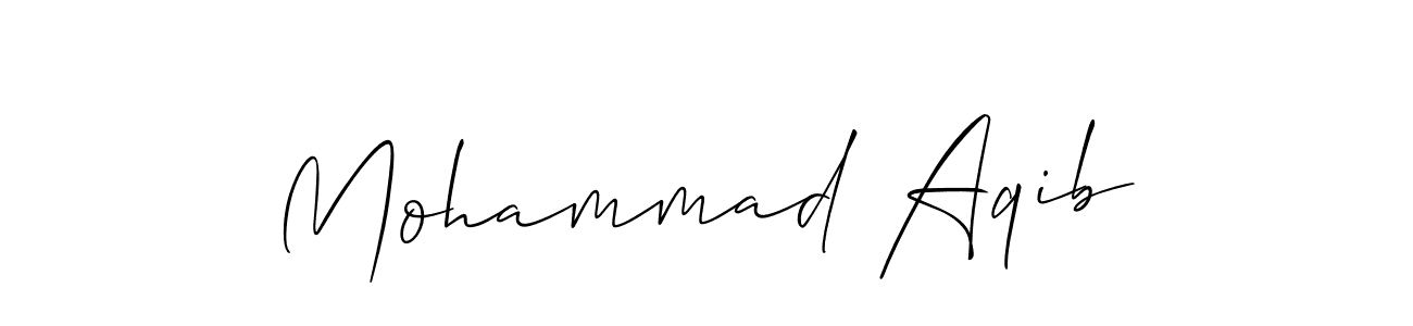 The best way (Allison_Script) to make a short signature is to pick only two or three words in your name. The name Mohammad Aqib include a total of six letters. For converting this name. Mohammad Aqib signature style 2 images and pictures png