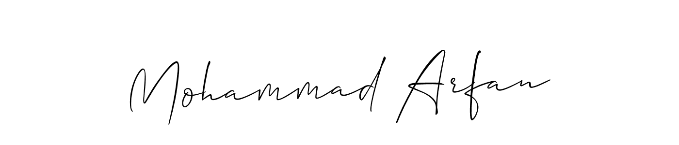 It looks lik you need a new signature style for name Mohammad Arfan. Design unique handwritten (Allison_Script) signature with our free signature maker in just a few clicks. Mohammad Arfan signature style 2 images and pictures png