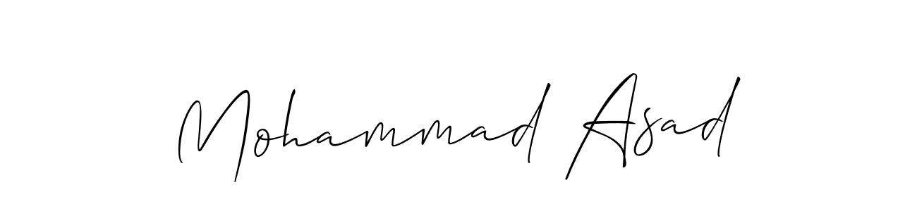 Also we have Mohammad Asad name is the best signature style. Create professional handwritten signature collection using Allison_Script autograph style. Mohammad Asad signature style 2 images and pictures png