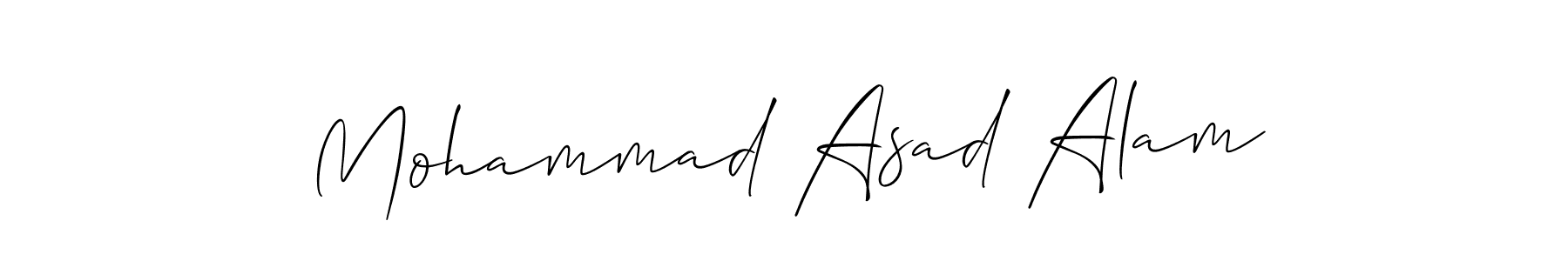 It looks lik you need a new signature style for name Mohammad Asad Alam. Design unique handwritten (Allison_Script) signature with our free signature maker in just a few clicks. Mohammad Asad Alam signature style 2 images and pictures png