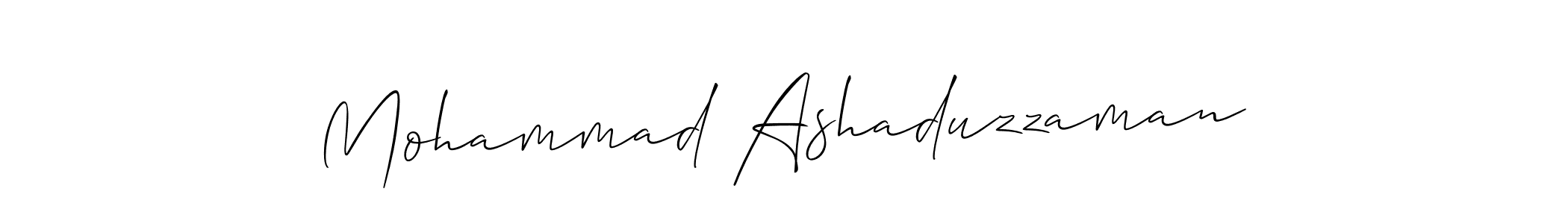 Make a short Mohammad Ashaduzzaman signature style. Manage your documents anywhere anytime using Allison_Script. Create and add eSignatures, submit forms, share and send files easily. Mohammad Ashaduzzaman signature style 2 images and pictures png