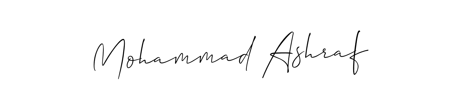 Create a beautiful signature design for name Mohammad Ashraf. With this signature (Allison_Script) fonts, you can make a handwritten signature for free. Mohammad Ashraf signature style 2 images and pictures png
