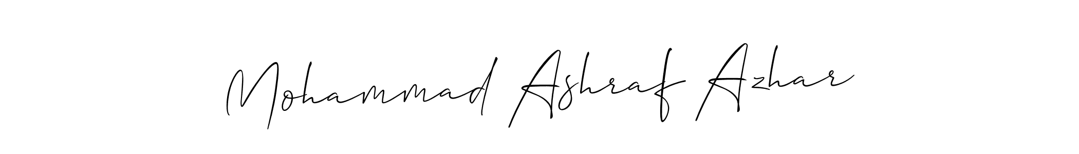 Also we have Mohammad Ashraf Azhar name is the best signature style. Create professional handwritten signature collection using Allison_Script autograph style. Mohammad Ashraf Azhar signature style 2 images and pictures png