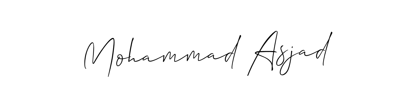 Similarly Allison_Script is the best handwritten signature design. Signature creator online .You can use it as an online autograph creator for name Mohammad Asjad. Mohammad Asjad signature style 2 images and pictures png