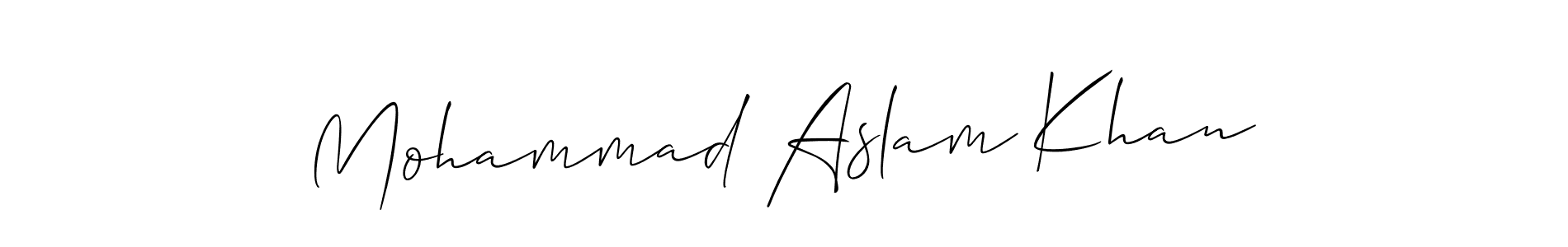 Mohammad Aslam Khan stylish signature style. Best Handwritten Sign (Allison_Script) for my name. Handwritten Signature Collection Ideas for my name Mohammad Aslam Khan. Mohammad Aslam Khan signature style 2 images and pictures png