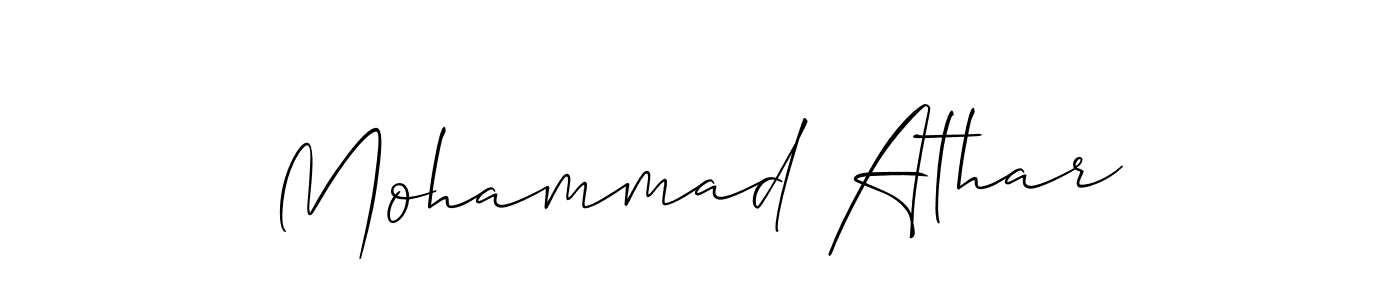 Mohammad Athar stylish signature style. Best Handwritten Sign (Allison_Script) for my name. Handwritten Signature Collection Ideas for my name Mohammad Athar. Mohammad Athar signature style 2 images and pictures png