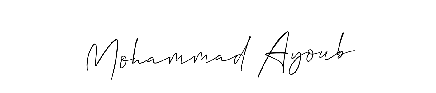 Design your own signature with our free online signature maker. With this signature software, you can create a handwritten (Allison_Script) signature for name Mohammad Ayoub. Mohammad Ayoub signature style 2 images and pictures png