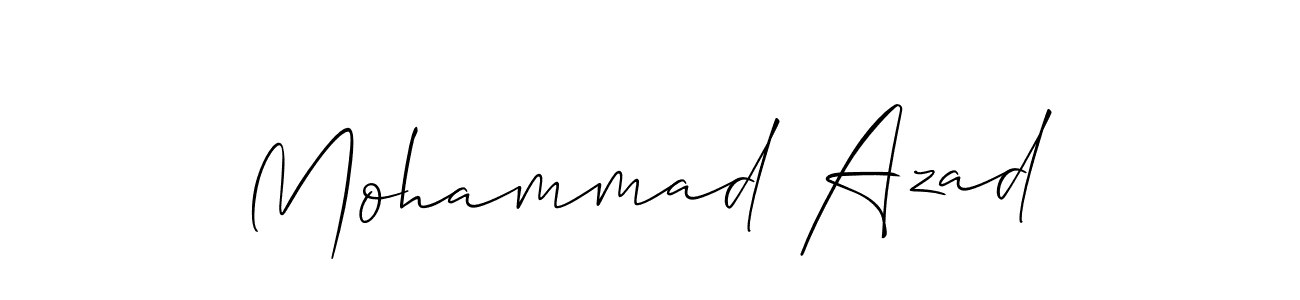 Make a short Mohammad Azad signature style. Manage your documents anywhere anytime using Allison_Script. Create and add eSignatures, submit forms, share and send files easily. Mohammad Azad signature style 2 images and pictures png